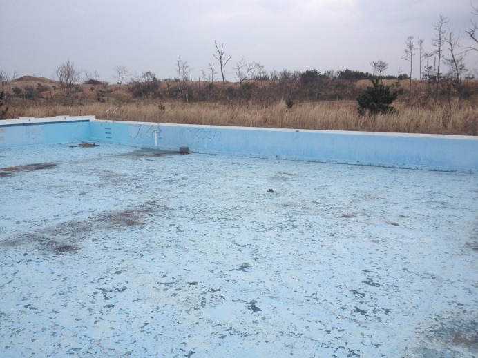 An abandoned pool
